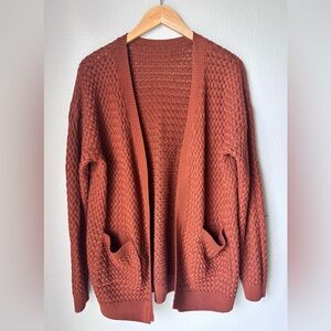 SHEIN Brown Knit Cardigan